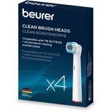 Beurer Bürstenköpfe Clean , Aufsteckbürste weiß, 4er Pack