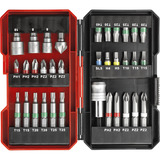 EINHELL Akku-Bohrschrauber TE-CD 18/40 Li, 18 Volt rot/schwarz, 1x Li-Ion-Akku 2,5Ah, mit Bit-Set 34-teilig