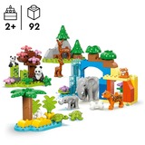 LEGO 10446 DUPLO Town Wildtier-Familien 3-in-1-Set, Konstruktionsspielzeug 