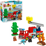 LEGO 10473 DUPLO Town Löschauto mit Schlauch und Feuerwehrmann, Konstruktionsspielzeug 