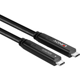 Lindy USB 3.2 Gen 2 & DP 1.4 Typ C Hybridkabel, Verlängerungskabel schwarz, 15m