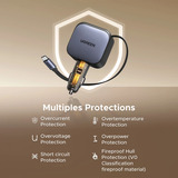 UGREEN EC602 Car Charger 60W KFZ-Ladegerät 1x USB-A 1x USB-C 1x USB-A, 1x USB-C, 1x USB-C Kabel