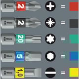 Wera Bit-Satz Kraftform Kompakt 27 Set 1 Christmas 2025, mit Handhalter schwarz/grün, 7-teilig, integriertes Magazin