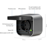 eve Energy Outdoor (Matter), Schaltsteckdose grau