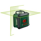 Bosch Kreuzlinienlaser UniversalLevel 360 grün/schwarz, grüne Laserlinien, Reichweite Ø 24 Meter
