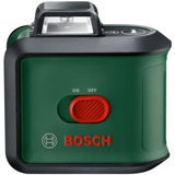 Bosch Kreuzlinienlaser UniversalLevel 360 grün/schwarz, grüne Laserlinien, Reichweite Ø 24 Meter