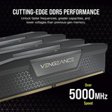 Corsair DIMM 128 GB DDR5-6400 (2x 64 GB) Dual-Kit, Arbeitsspeicher schwarz, CMK128GX5M2B6400C42, Vengeance, INTEL XMP