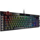 Corsair K100 RGB, Gaming-Tastatur schwarz, DE-Layout, Cherry MX RGB Speed Silver