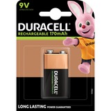 Duracell Rechargeable 9V 170mAh, Akku E-Block (9-Volt-Block)