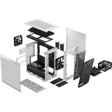 Fractal Design Meshify 2 Mini White TG Clear Tint, Tower-Gehäuse weiß, Tempered Glass