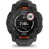 Garmin Instinct 3 Solar - 50 mm, Smartwatch Kohle/ Schwarz, Silikon-Armband