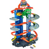 Hot Wheels Megacity Parkgarage mit T-Rex-Angriff, Spielgebäude Inkl. 2 Hot Wheels Fahrzeuge