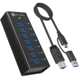 ICY BOX IB-AC618a, USB-Hub schwarz