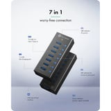 ICY BOX IB-AC618a, USB-Hub schwarz
