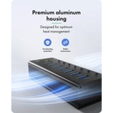 ICY BOX IB-AC618a, USB-Hub schwarz
