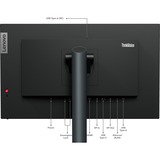 Lenovo ThinkVision P24h-30, LED-Monitor 60.45 cm (23.8 Zoll), schwarz, QHD, IPS, HDMI, DisplayPort, USB-C, Pivot