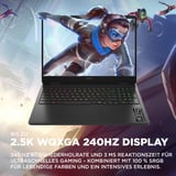 OMEN 16-am0074ng, Gaming-Notebook schwarz, Intel® Core™ i7-14650HX, NVIDIA GeForce RTX 5070, 16 GB DDR5, 1 TB (1 TB SSD), Windows 11 Home