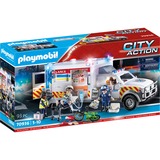 PLAYMOBIL 70936 City Action Rettungs-Fahrzeug: US Ambulance, Konstruktionsspielzeug Mit Licht und original US Rettungswagen-Sirenen-Sound