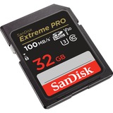 SanDisk Extreme PRO 32 GB SDHC, Speicherkarte schwarz, UHS-I U3, Class 10, V30