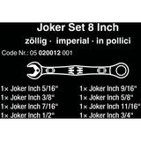 Wera 6000 Joker 8 Imperial Set 1, 8-teilig, Schraubenschlüssel Ringratschenschlüssel mit Haltefunktion, zöllig