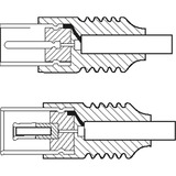 goobay RF-Stecker auf RF-Buchse, Kabel schwarz, 2,5 Meter, Bulk