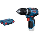 Bosch Akku-Schlagbohrschrauber GSB 12V-35 solo Professional, 12 Volt, Schlagbohrmaschine blau/schwarz, ohne Akku und Ladegerät, mit L-BOXX