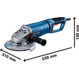 Bosch Professional Winkelschleifer GWS 27-180 JR Professional blau, 2.700 Watt