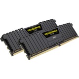 Corsair DIMM 16 GB DDR4-3600 (2x 8 GB) Dual-Kit, Arbeitsspeicher schwarz, CMK16GX4M2D3600C16, Vengeance LPX, INTEL XMP