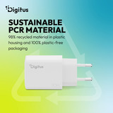 Digitus USB GaN Ladegerät 30W, 1x USB-C, 1x USB-A weiß