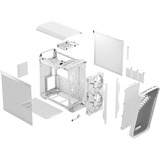 Fractal Design Compact RGB White TG Clear, Tower-Gehäuse weiß, Tempered Glass