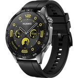 Huawei Watch GT4 46mm (Phoinix-B19F), Smartwatch schwarz, schwarzes Fluorelastomer-Armband