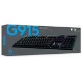Logitech G915 LIGHTSPEED, Gaming-Tastatur schwarz, DE-Layout, GL Tactile