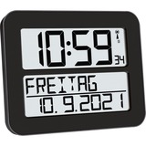 TFA Digitale Funkuhr TIMELINE MAX, Tischuhr schwarz