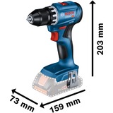 Bosch Akku-Bohrschrauber GSR 18V-45 Professional, 18Volt blau/schwarz, 2x Li-Ionen Akku 3,0Ah, in L-BOXX