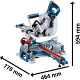 Bosch Professional PRO Akku-Kapp- und Gehrungssäge BITURBO GCM 18V-254 D Professional solo blau, ohne Akku und Ladegerät