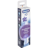 Braun Oral-B iO Strahlendes Weiss 2er, Aufsteckbürste weiß, Für eine aufhellende Reinigung