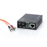 Digitus Fast Ethernet Medienkonverter RJ-45 auf ST-Duplex schwarz