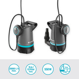 GARDENA Klarwasser Tauchpumpe 20000 BASIC, Tauch- / Druckpumpe grau/schwarz, 550 Watt