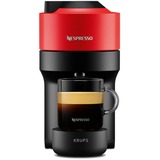 Krups Nespresso Vertuo Pop Spicy Red XN9205, Kapselmaschine schwarz/dunkelrot
