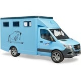 bruder 02674 MB Sprinter Tiertransporter mit Pferd, Modellfahrzeug blau