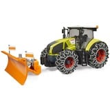 bruder 03018 Claas Axion 950 mit Schneeketten und Räumschild, Modellfahrzeug 