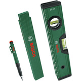 Bosch Heimwerken & Garten Markierungs-Set, 3-teilig, Messlatte grün/schwarz, 3-teilig