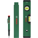 Bosch Heimwerken & Garten Markierungs-Set, 3-teilig, Messlatte grün/schwarz, 3-teilig