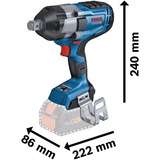Bosch Professional PRO Akku-Schlagschrauber BITURBO GDS 18V-1050 HC Professional, 18Volt blau/schwarz, 2x Akku ProCORE18V 8,0Ah, Bluetooth Modul, 3/4", in L-BOXX