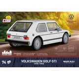 COBI Volkswagen Golf GTI (1976-1983), Konstruktionsspielzeug weiß, Maßstab 1:35