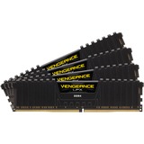 Corsair DIMM 64 GB DDR4-3200 (4x 16 GB) Quad-Kit, Arbeitsspeicher schwarz, CMK64GX4M4E3200C16, Vengeance LPX, INTEL XMP