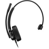 HP Poly Mission 415 Mono-USB-Headset (kabelgebunden)  schwarz, USB Type-C und Type-A, PU-Leder-Ohrpolster (Oberflächenmaterial)