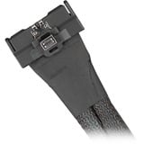 ICY BOX Kabel MCIO x8 SFF-TA-1016 > 2x SlimSAS x4 SFF-8654 schwarz, 50cm
