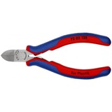 KNIPEX Seitenschneider 72 02 125, für Kunststoff, Schneid-Zange rot/blau, Länge 125mm
