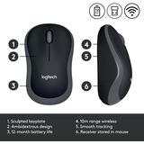 Logitech Wireless Mouse M185, Maus grau, Retail